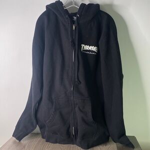 Thrasher Black Hoodie Full Zip Men’s Size XL - 1320